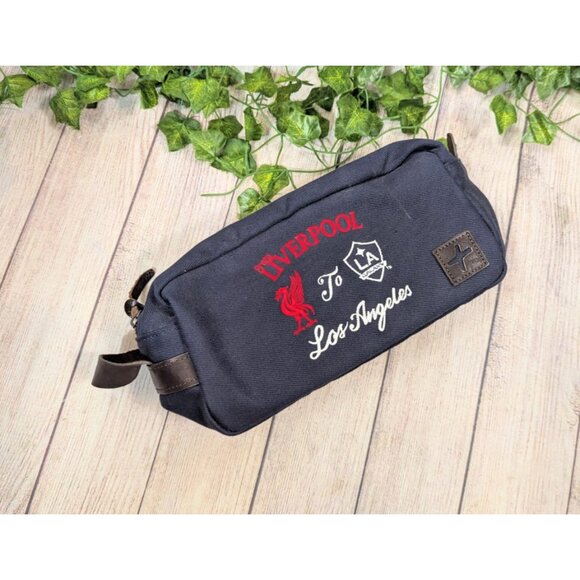 JACK + MULLIGAN FRO. LIVERPOOL TO LOS ANGELES TOILETRY NAVY BLUE Wash Bag - Picture 1 of 9